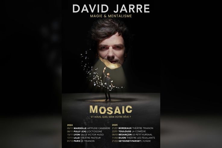 David Jarre, le premier one man show du magicien au Trianon à Paris