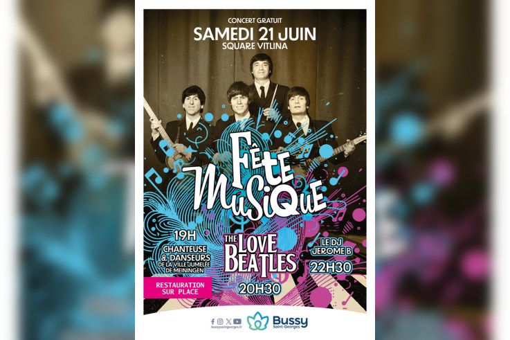 Fête de la Musique 2025 : The Love Beatles en concert gratuit à Bussy-Saint-Georges