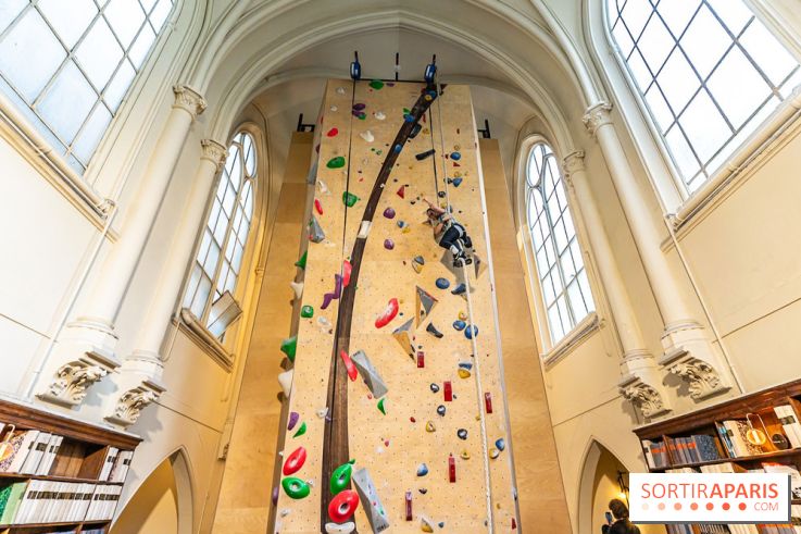 Climbing District Saint-Lazare, la salle d'escalade et espace coworking cachée dans une chapelle -  A7C8025