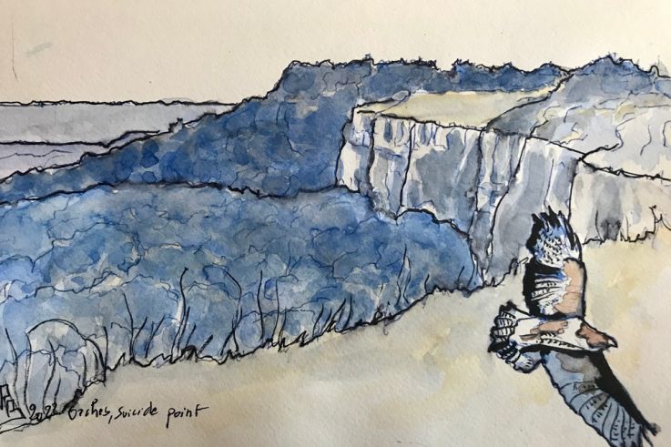 Une exposition gratuite ainsi qu'une vente d'œuvres d'art au profit de Curie - Suicide point