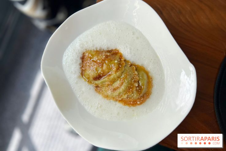 Auguste - Ravioles au parmesan, langoustines, avocat
