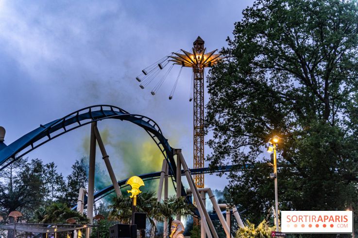 Parc Astérix : inauguration de la Tour Numérobis avec Jamel Debbouze