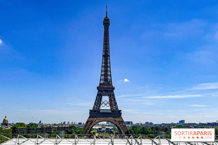 Tour Eiffel anneaux jeux olympiques Paris 2024