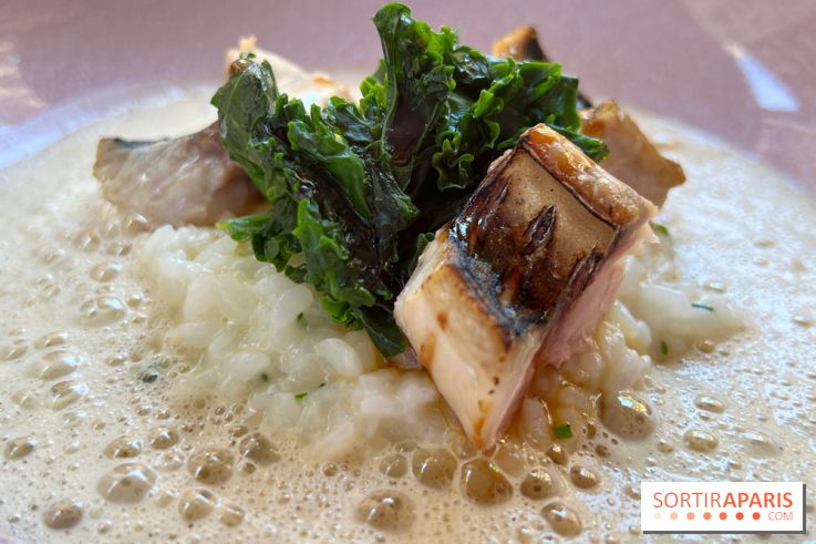Petit Boutary - Risotto, chou kale, maquereau flambé