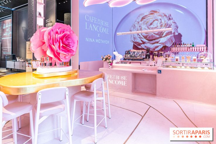 Le Café de la Rose Lancôme par Nina Métayer sur les Champs-Elysées à Paris