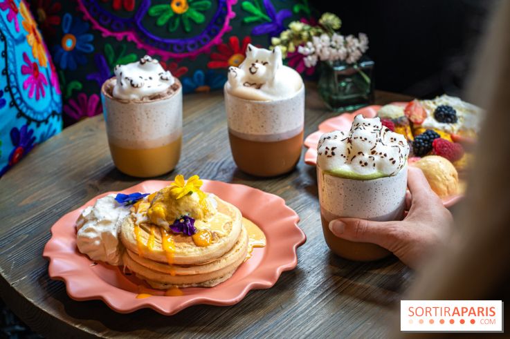 Brunch indien à Paris par Baranaan et Pingwoo -  Indian pancake et latte chat 3D