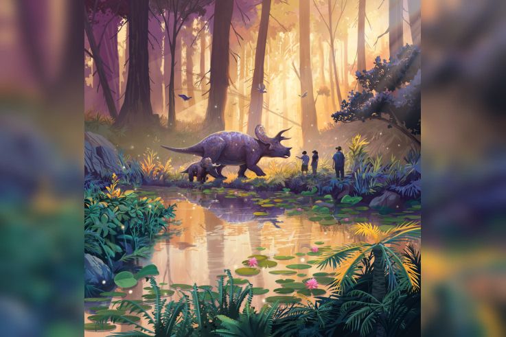 Campagne #33483 - Mondes Disparus Triceratops 67cm