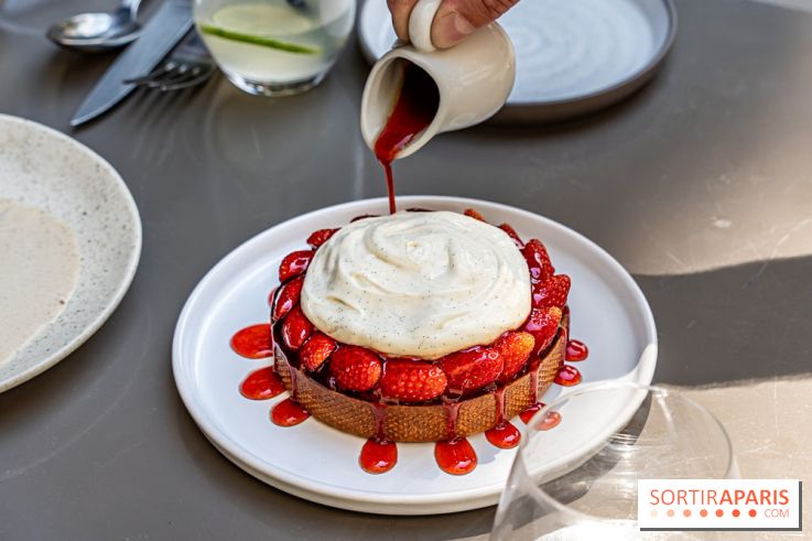 Fana Bistrot, le restaurant bistronomique du 18e avec terrasse et vue Sacré Cœur -  tarte aux fraises