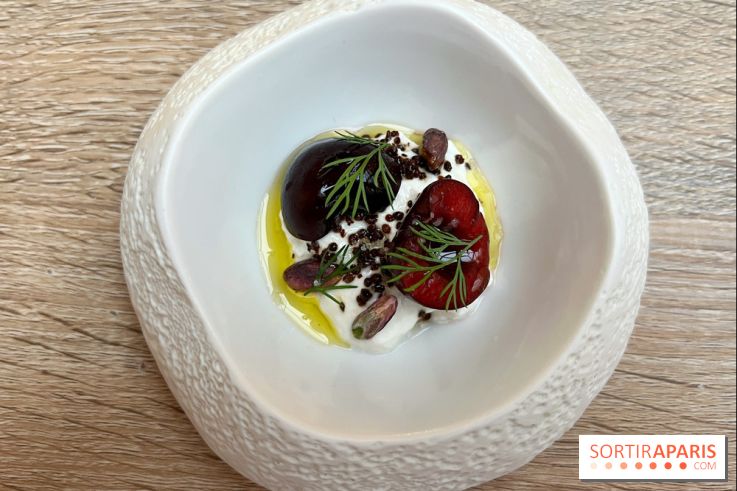 ERH - Burrata, cerise, moutarde torréfiée