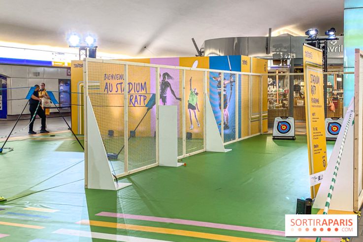 JO de Paris 2024 : animations sportives Stadium RATP à la station Auber - IMG 9270