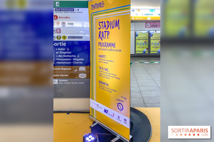 JO de Paris 2024 : animations sportives Stadium RATP à la station Auber - IMG 9279