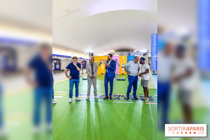 JO de Paris 2024 : animations sportives Stadium RATP à la station Auber - IMG 9285