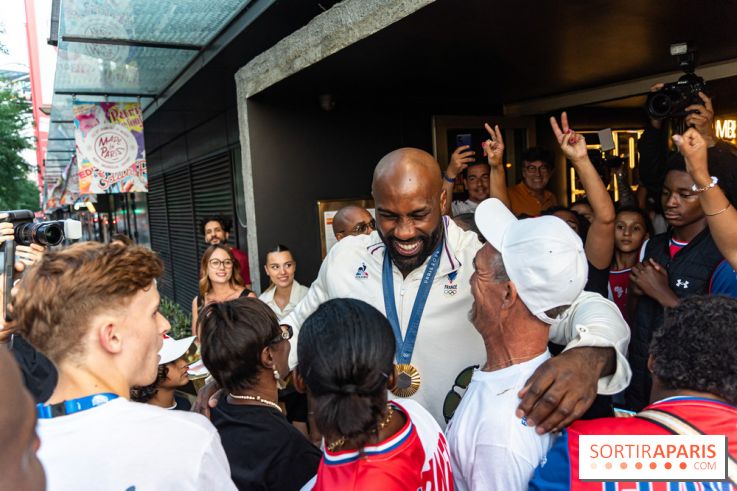 Teddy Riner fête sa 3e médaille d'or olympique à Paris -  A7C1018