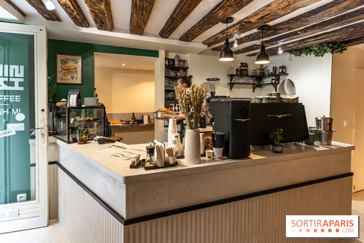 Phin Mi, le coffee shop vietnamien et banh mi Paris 5e -  comptoir