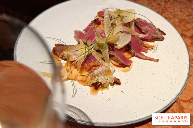 Colère - Tataki de veau, kimchi fenouil