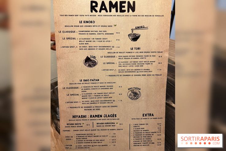 Gaijin Ramen restaurant - menu - carte