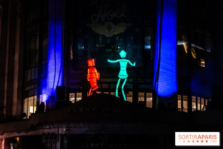 Inauguration des vitrines et décorations de Noël du BHV Marais 2024 avec Léna Mahfouf, Adriana Karembeu et Marc Lavoine -  A7C5948