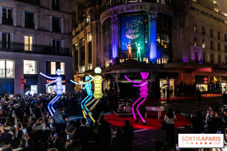 Inauguration des vitrines et décorations de Noël du BHV Marais 2024 avec Léna Mahfouf, Adriana Karembeu et Marc Lavoine -  A7C5958