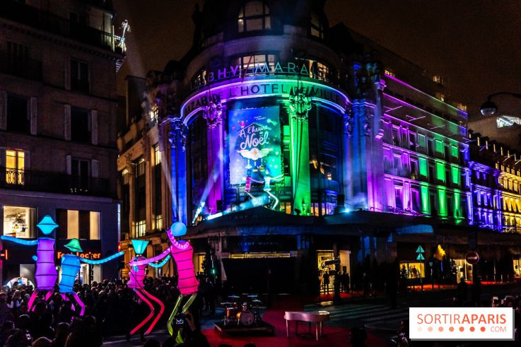 Inauguration des vitrines et décorations de Noël du BHV Marais 2024 avec Léna Mahfouf, Adriana Karembeu et Marc Lavoine -  A7C5989