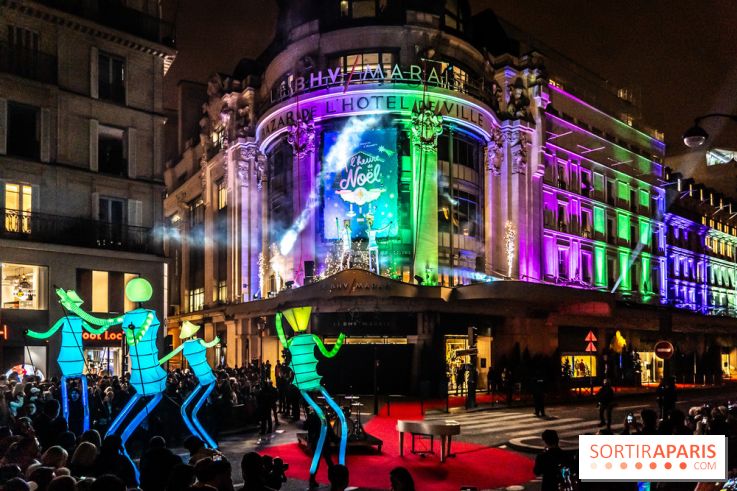 Inauguration des vitrines et décorations de Noël du BHV Marais 2024 avec Léna Mahfouf, Adriana Karembeu et Marc Lavoine -  A7C6027