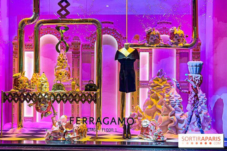 Les vitrines de Noël 2024 des Galeries Lafayette Haussmann avec Vianney et Kevin Germanier