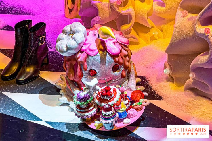 Les vitrines de Noël 2024 des Galeries Lafayette Haussmann avec Vianney et Kevin Germanier - image00053