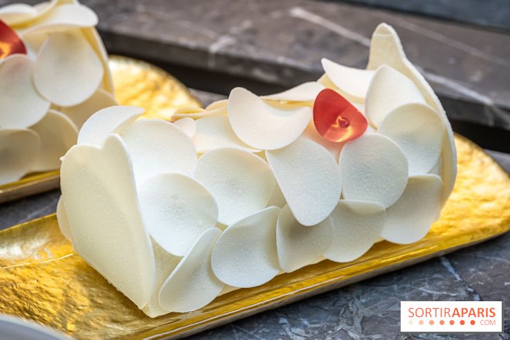 La bûche coffrets de Noël en trompe l'œil de Ladurée 2024 par Julien Alvarez et les créations de fête -  A7C2310