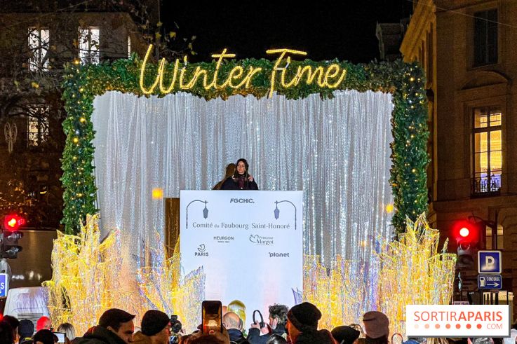 Les illuminations de Noël 2024 du Faubourg Saint Honoré avec Emmanuelle Béart - 2