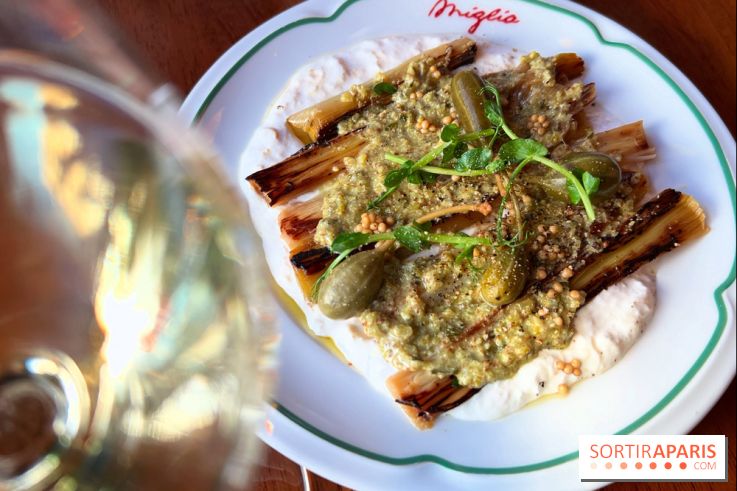 Miglia - Poireaux à la flamme, stracciatella fumée