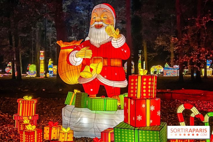 L'Odyssée Lumineuse 2024, le parcours de lumières au Parc Floral - les photos - Père Noël - cadeaux