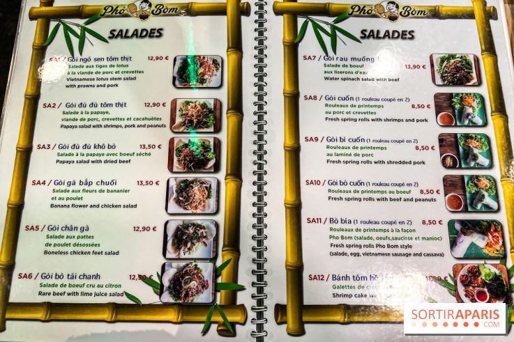 Pho Bom, le restaurant vietnamien, temple du pho et des nouilles Paris 13e - carte - menu - tarifs - prix