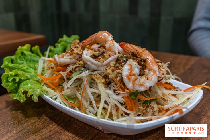 Mây Hồng, le restaurant vietnamien du 111 avenue d'Ivry Paris 13e -  salade de papaye