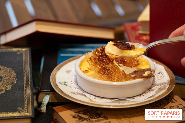 Le Bistro des Livres, le restaurant français pour les amoureux des bouquins -  crème brûlée