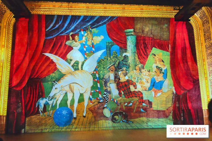 Picasso à l'Atelier des Lumières - Rideau de scène du ballet "Parade", 1917, © Succession Picasso 2024