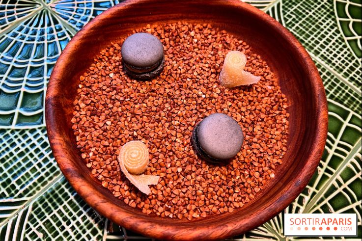 Le Christine - Macaron citron noir, bonbon pomme yuzu