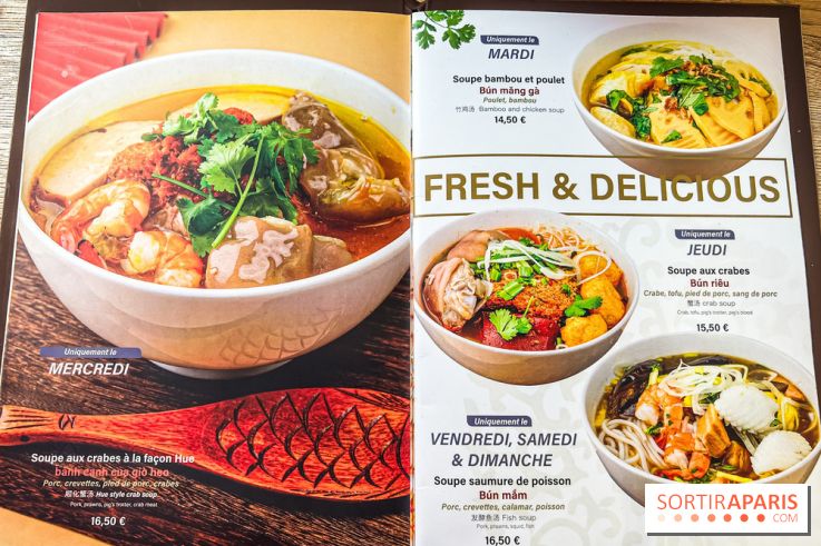 Ngoc Xuyen Saigon, le restaurant vietnamien du 13e aux bons pho et soupes de nouilles - menu 