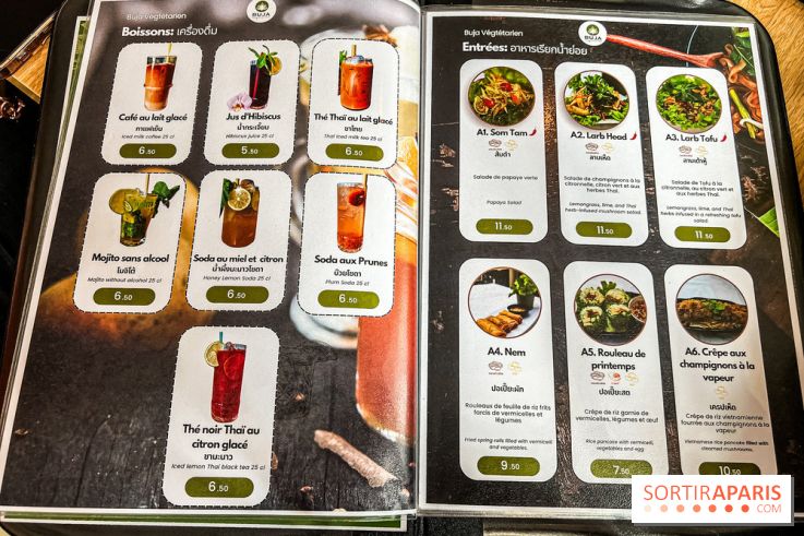 Buja restaurant végétarien thaï et Viet Paris 13e - photos - carte - menu