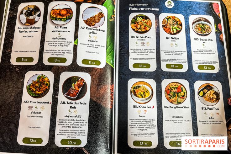 Buja restaurant végétarien thaï et Viet Paris 13e - photos - carte - menu