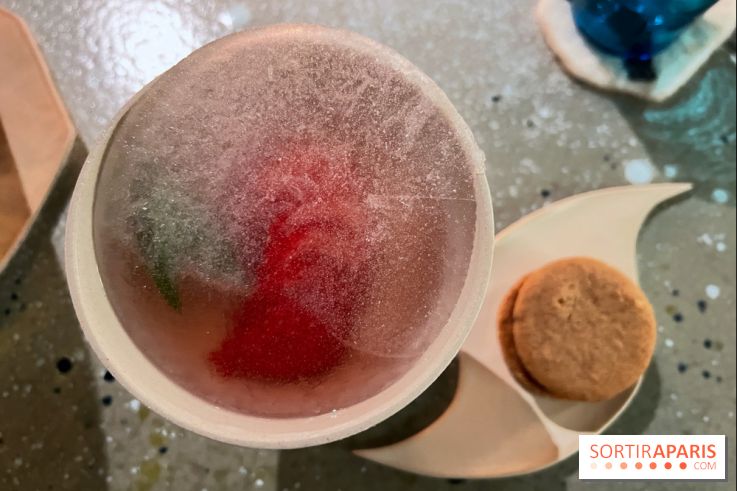 De Vie - Cocktail fraise, géranium, vin glacé