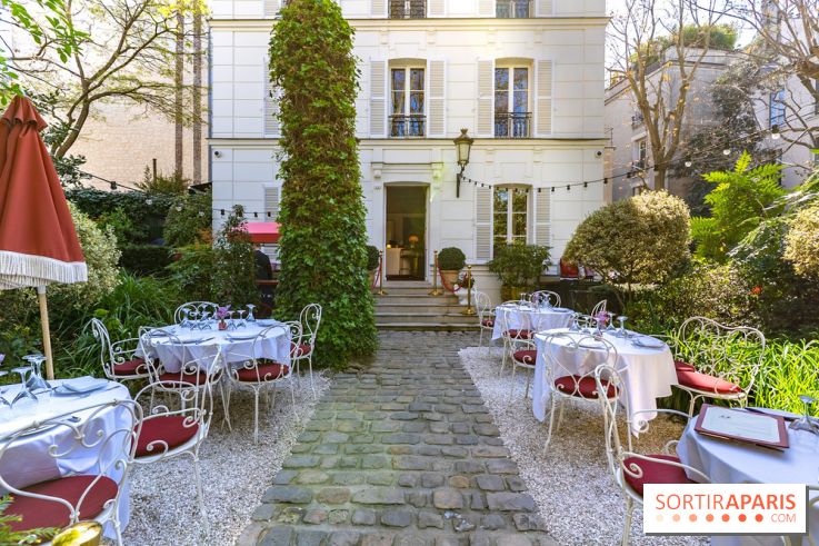 Terrasse de l'Hôtel Particulier, le jardin verdoyant au cœur de Montmartre - photo - A7C06384 HDR