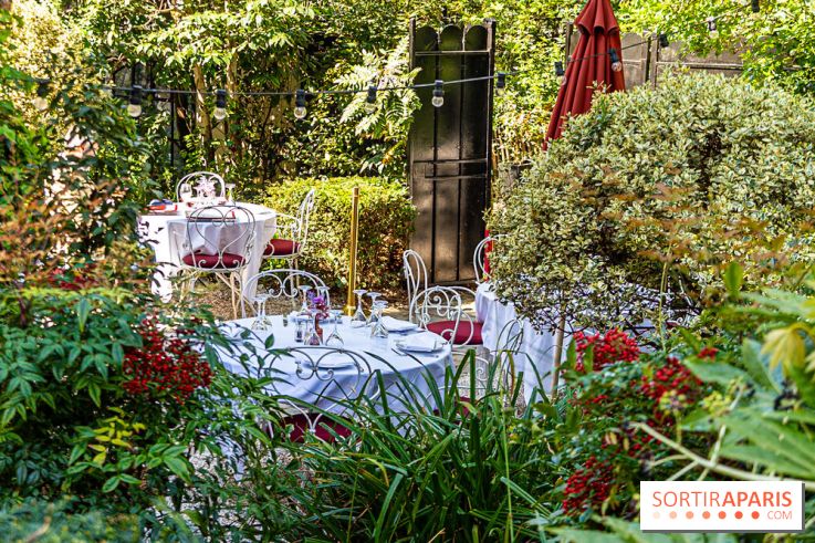 Terrasse de l'Hôtel Particulier, le jardin verdoyant au cœur de Montmartre - photo - A7C06409