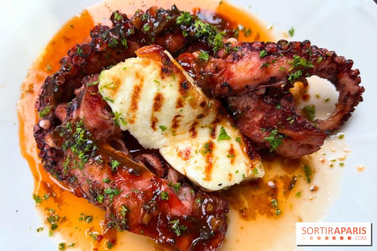 Le Cochon à l'Oreille - Poulpe et halloumi grillés