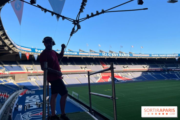 Tyrolienne au Parc des Princes