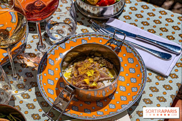 La terrasse estivale du Printemps Haussmann 2025 avec vue sur Paris et la Tour Eiffel  - image00022