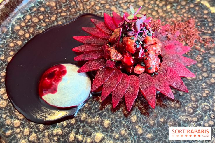 Restaurant Alan Geaam - Le Thon rouge Betterave, sésame noir, épices kamouneh