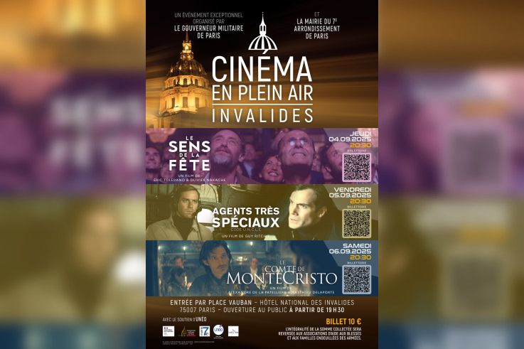 Les Invalides font leur cinéma - Affiche cinéma en plein air 2025