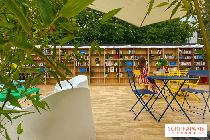 Bibliothèque et boite à livres géante à ciel ouvert