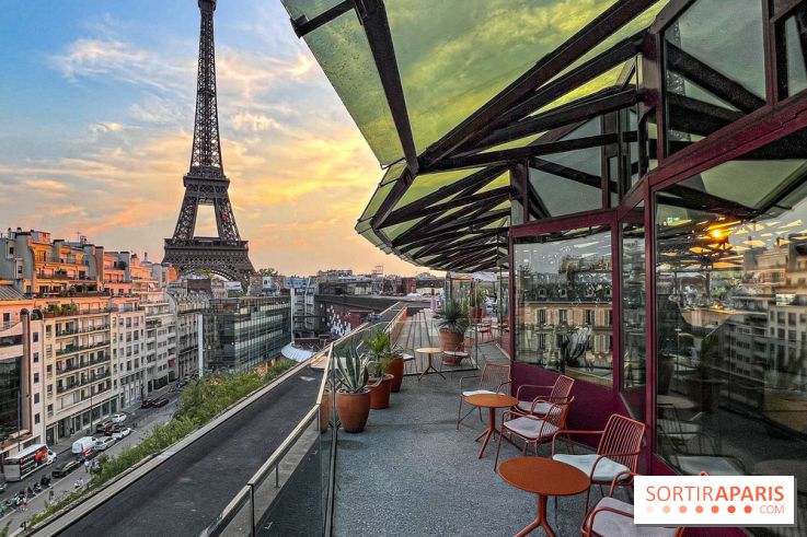 Bar Les Ombres : cocktails & tapas sur le rooftop du Musée du Quai Branly avec vue sur la tour Eiffel