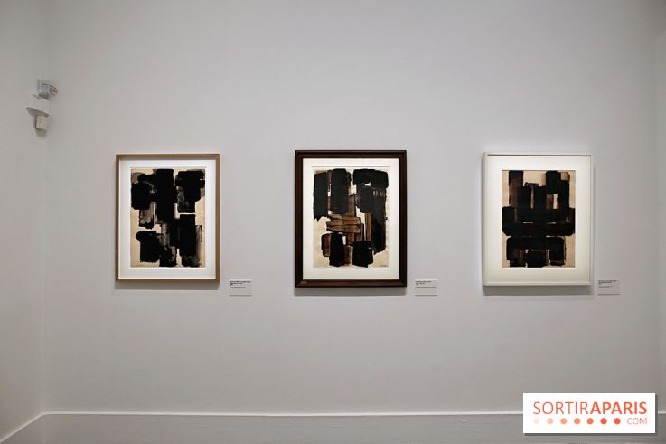 Pierre Soulages : nos photos de son exposition et de ses peintures sur papier à voir au Musée du Luxembourg 