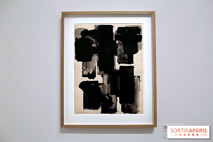Pierre Soulages : nos photos de son exposition et de ses peintures sur papier à voir au Musée du Luxembourg 